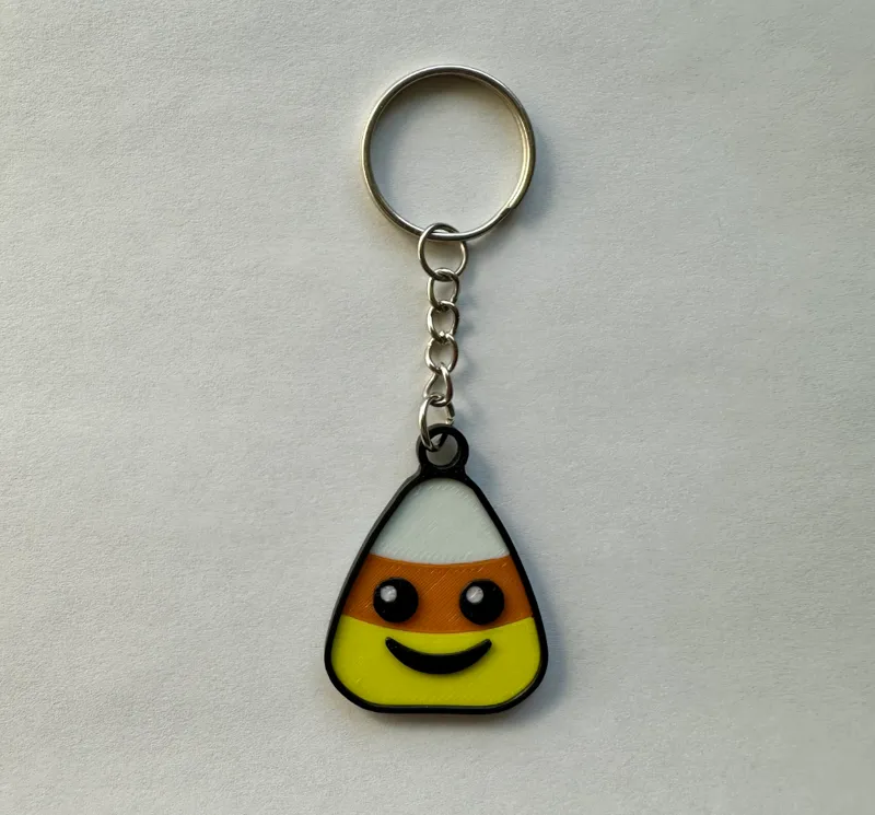 Candy Corn Halloween Keychain