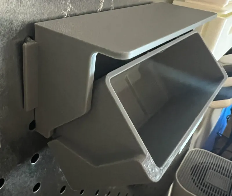 Tilted Gridfinity Drawer For Pegboards With Handle