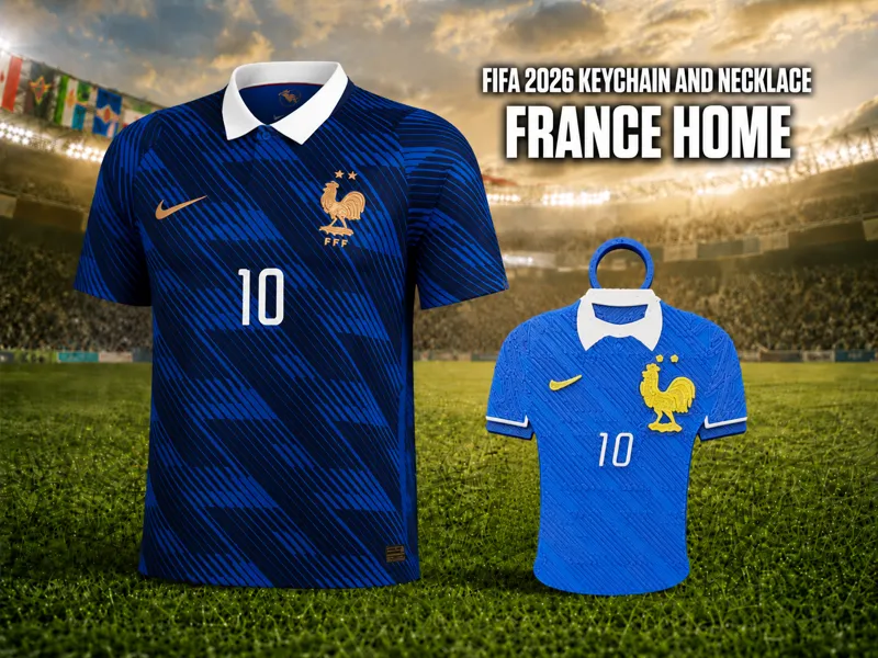 France 2026 FIFA Jersey Keychain and Necklace
