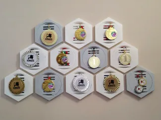 Medal holder - Snap-on grip, No magnet