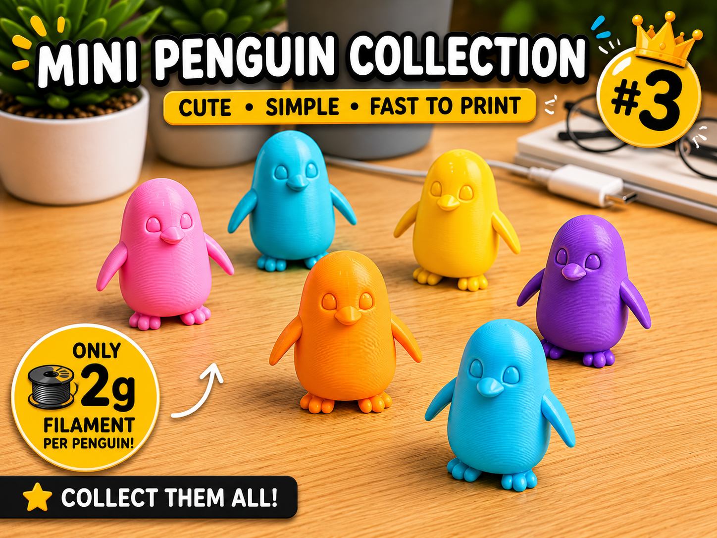 Mini Penguin Fidget - Micro Zoo