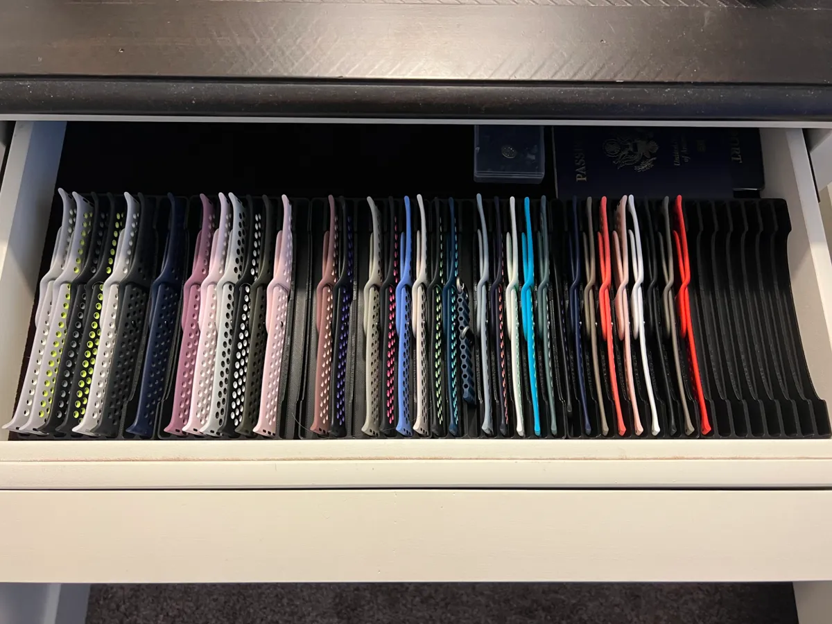 Organiseur Gridfinity pour bracelets Apple Watch