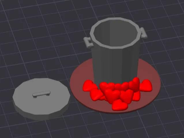 Valentine Trash Can
