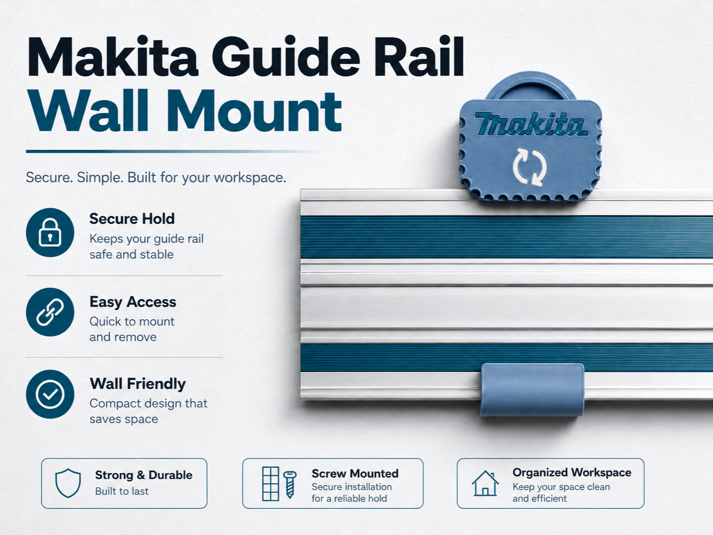 Makita Guide Rail Wall Mount