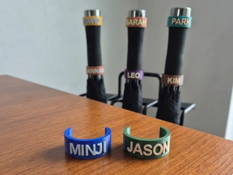Parametric Personalized Umbrella Handle Name Ring