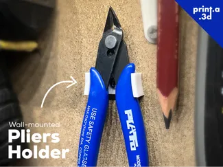 Wall-Mounted Pliers Holder (18-Minute Print)