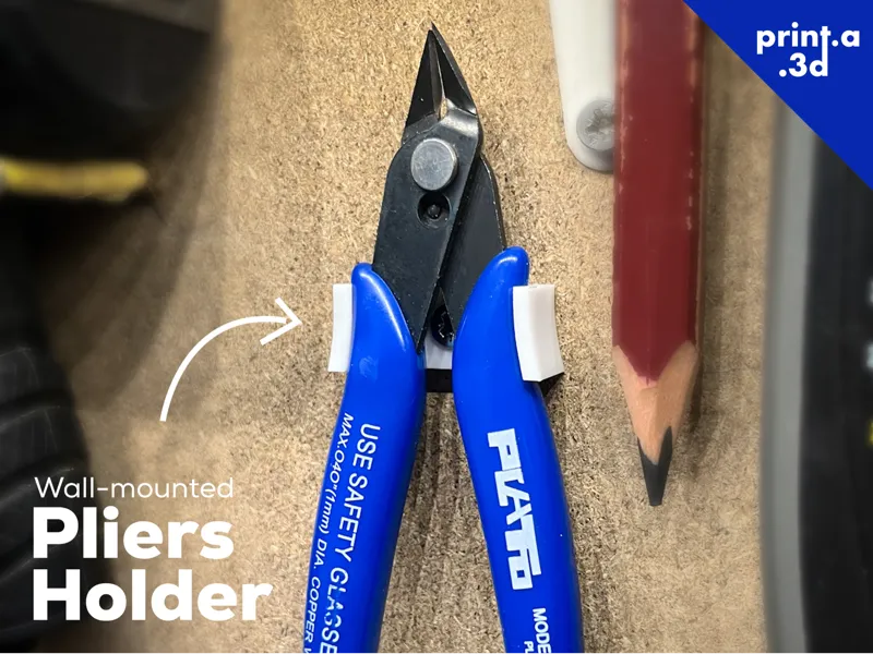 Wall-Mounted Pliers Holder (18-Minute Print)