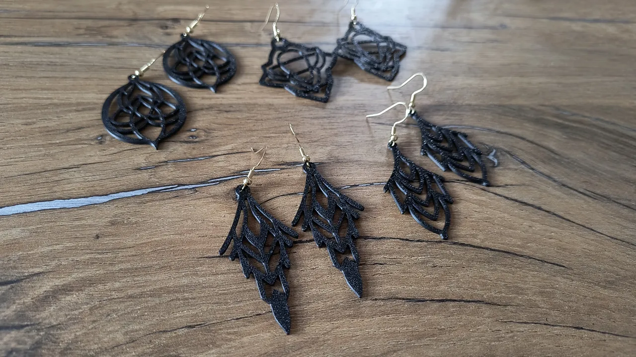 Elegant earring set of 4 different model (sell it) view 2