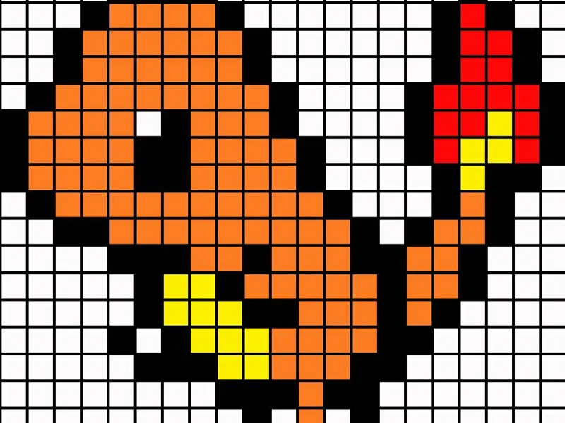Charmander Pixel Puzzle