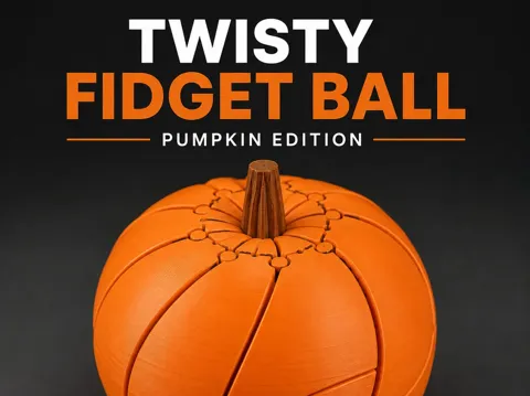 Objeto manipulable: smooth twisty pumpkin fidget(public domain) — referencia de MakerWorld