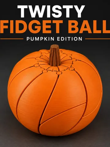 Objeto manipulable: smooth twisty pumpkin fidget(public domain) — vista de referencia 2
