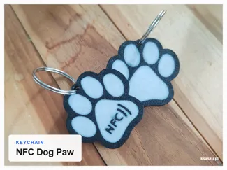 Keychain NFC dog paw