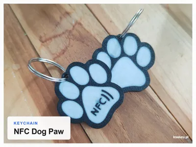 Keychain NFC dog paw