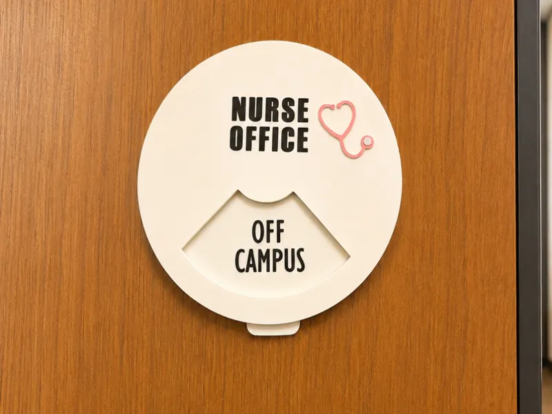 Nurse Spinning Door Status - Medical Rotating Sign