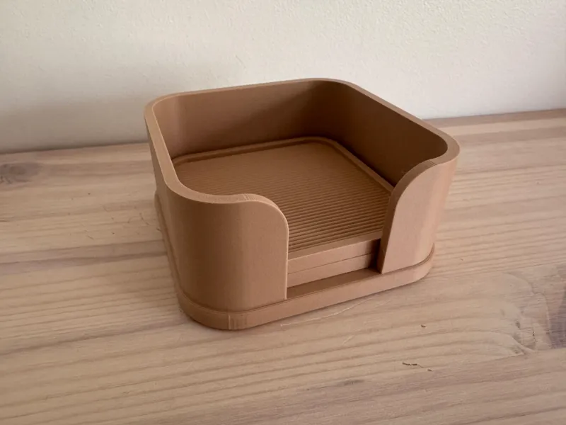 Stylish minimalist coasters with holder