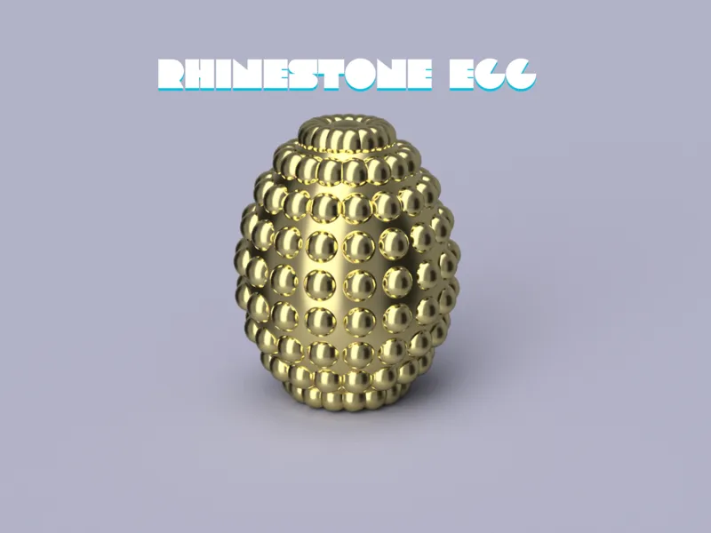 Rhinestone Decorative Egg