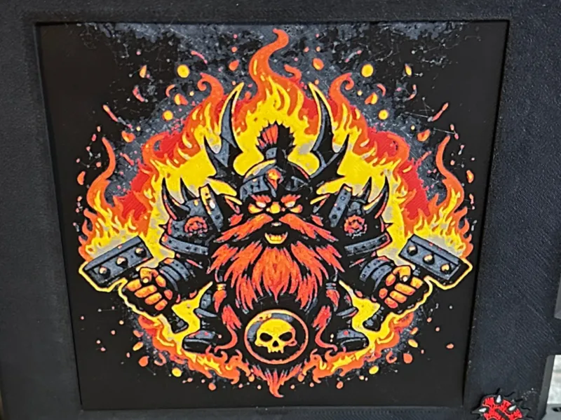 Hueforge Bloodbowl Dwarven team inlay for case