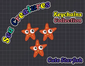 Cute Starfish Keychain