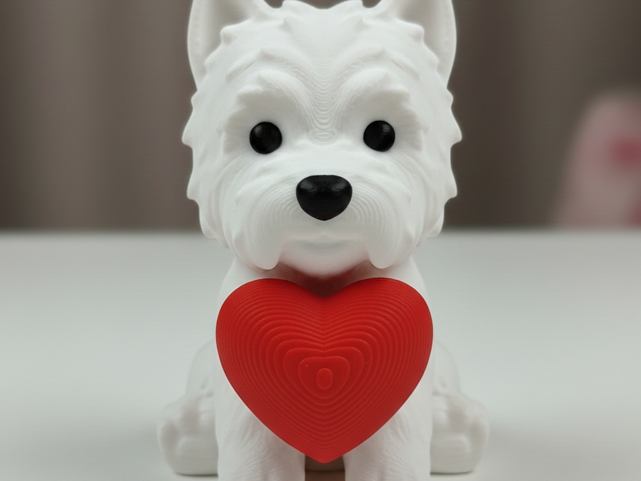 Cute Westie Dog with Heart (Valentine's Gift)