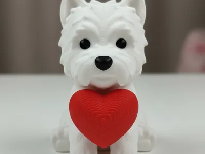 Cute Westie Dog with Heart (Valentine's Gift)