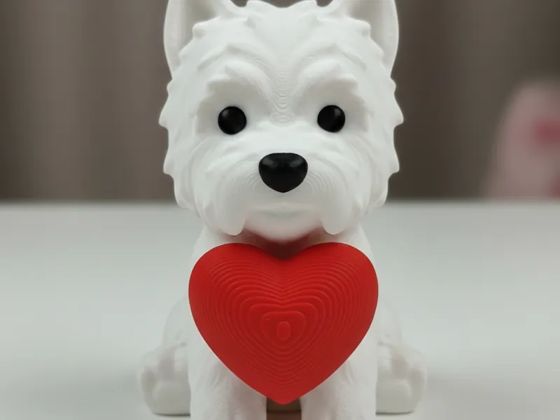 Cute Westie Dog with Heart (Valentine's Gift)