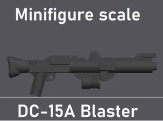 Minifigure scale StarWars DC-15A blaster rifle