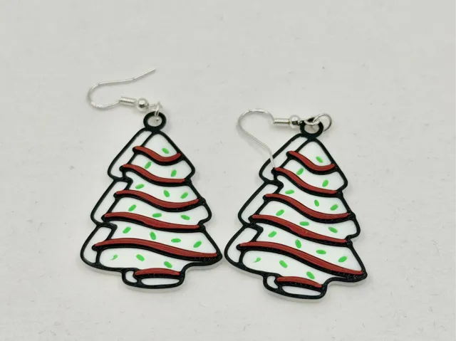 Christmas Tree Cake Earring