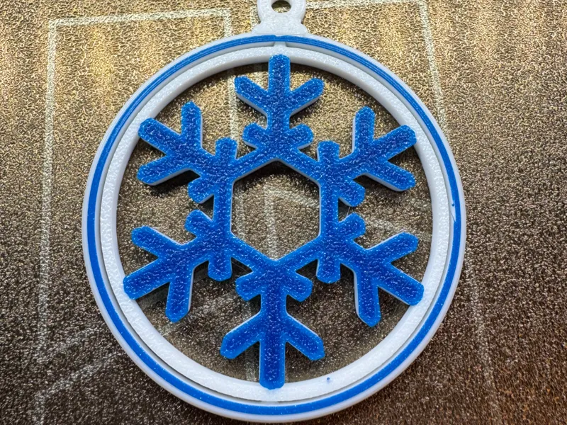 Christmas snowflake ornament rotating multicolor