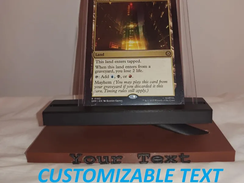 Stylish Customizable Toploader/Card TCG Stand