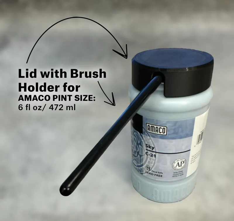Amaco Lid with Brush Storage