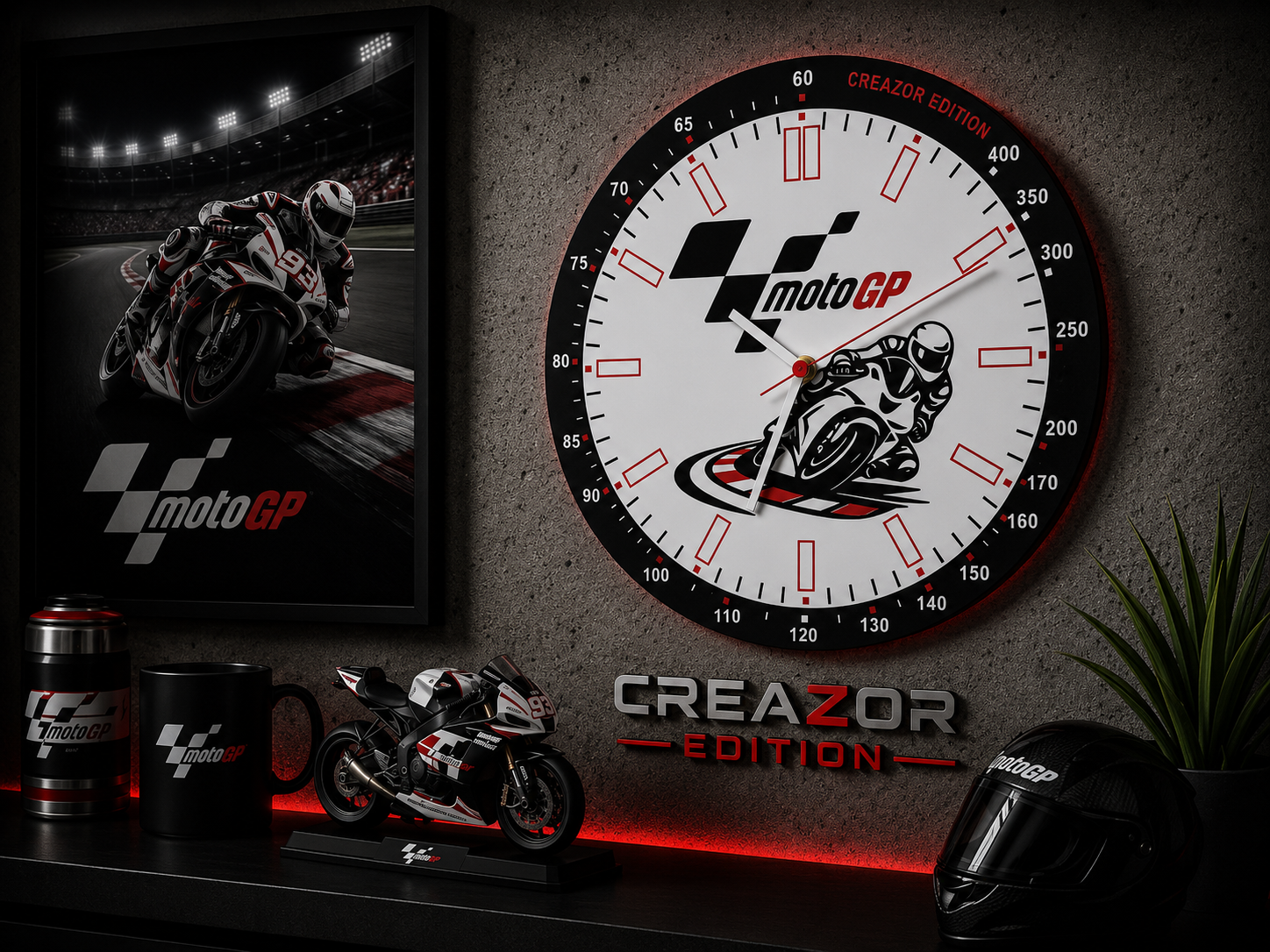 Horloge Murale Modulaire – Édition Moto GP