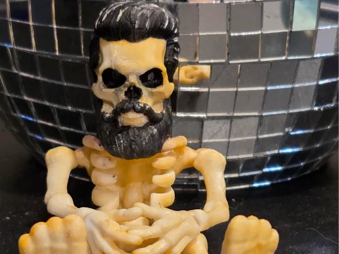Painted Bearded Skeleton