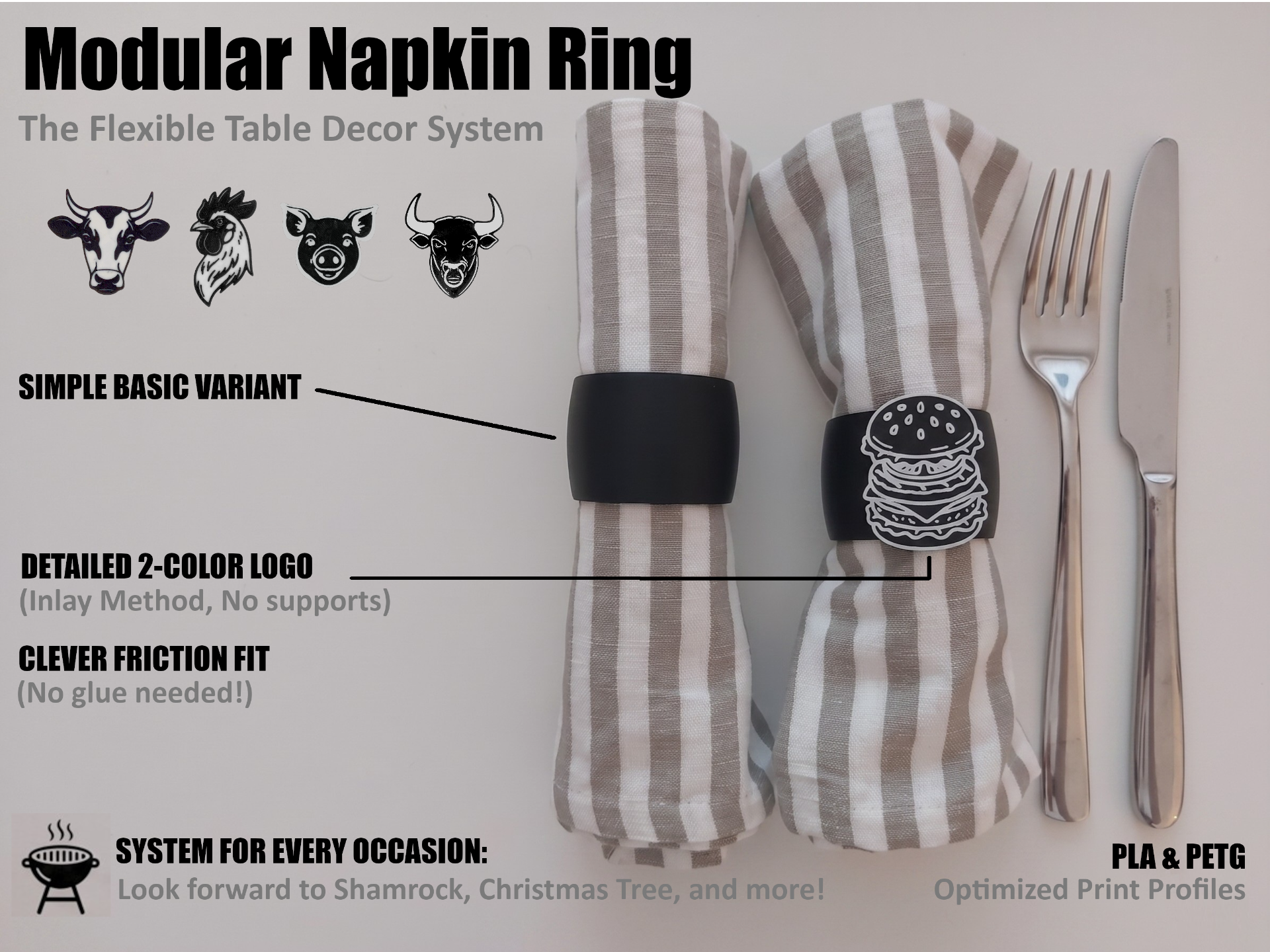 Modular Napkin Ring - Flexible Table Decor System