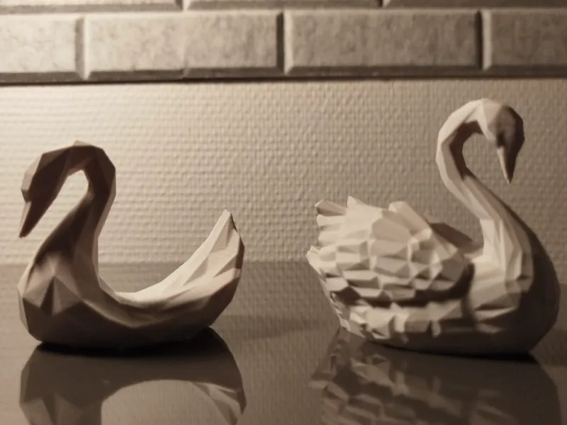 Low Poly swans