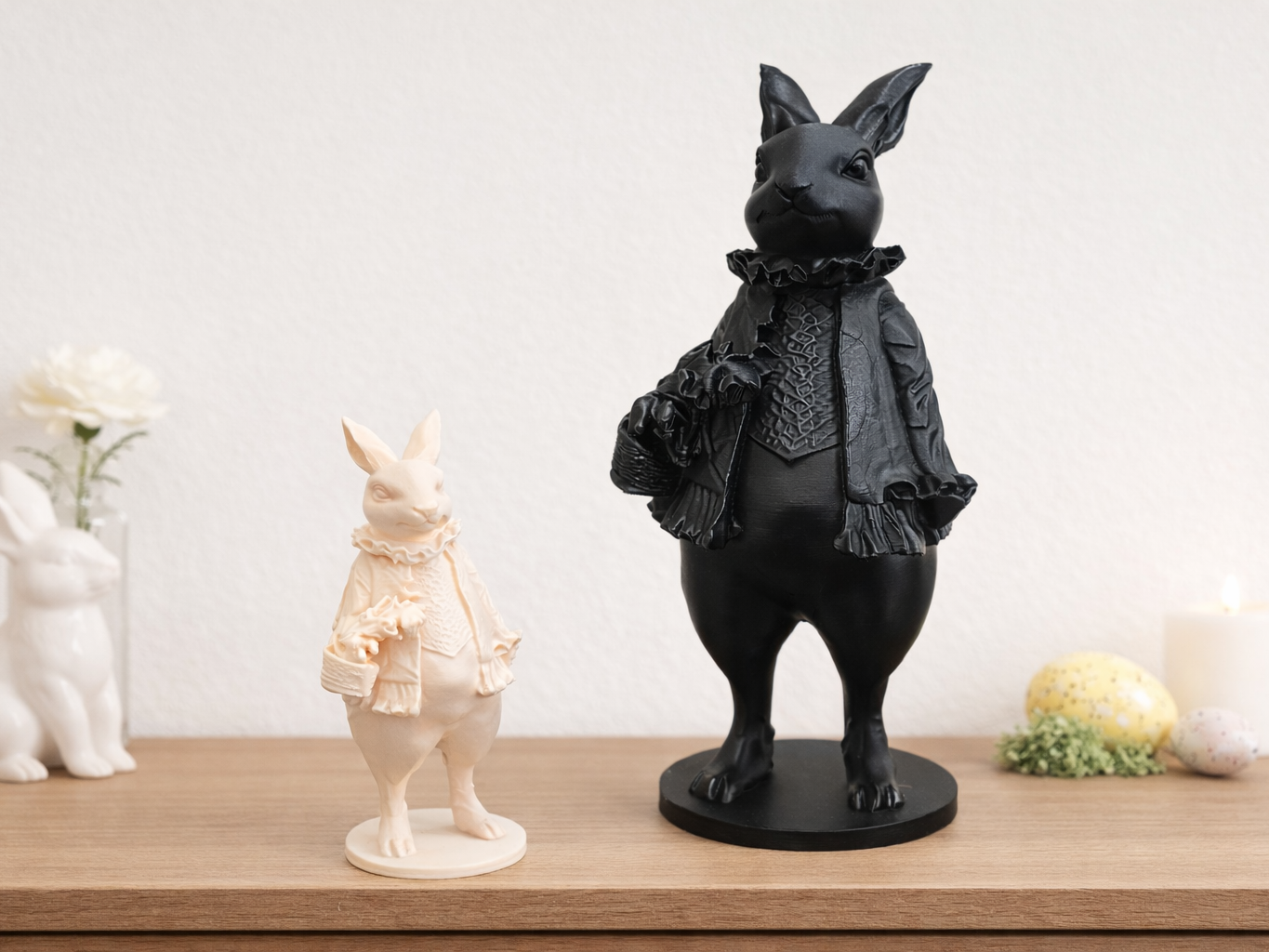 Gentleman Rabbit Figurine –Decorative Bunny Statue