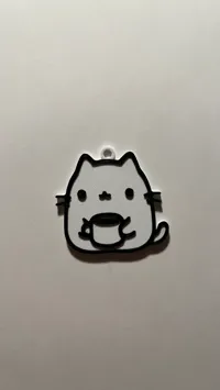 Porte-clés chat buvant un café (version sans AMS) — photo 2
