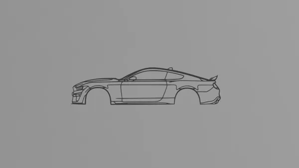 Déco murale 2D Ford Mustang Shelby GT500