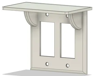 Strong Double Outlet Wall Plate Shelf Cover