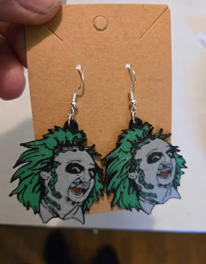 Beetlejuice earrings view 3