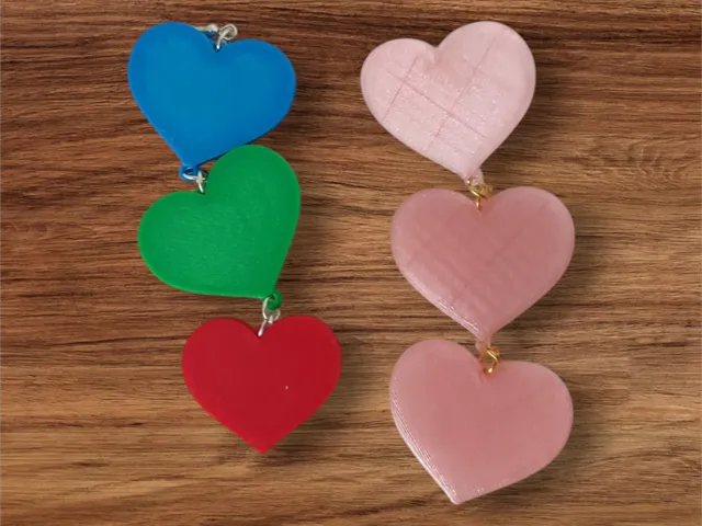 Pendientes de corazones