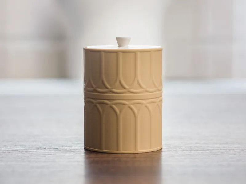 Q-Tip Container. Cotton swab can.