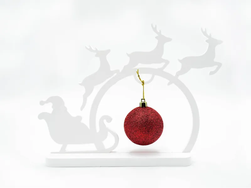 Reindeer & Sleigh Christmas Decor | Bauble Stand 