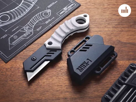 Letrero o emblema decorativo: EDC Utility Knife - MHK-1 — referencia de MakerWorld