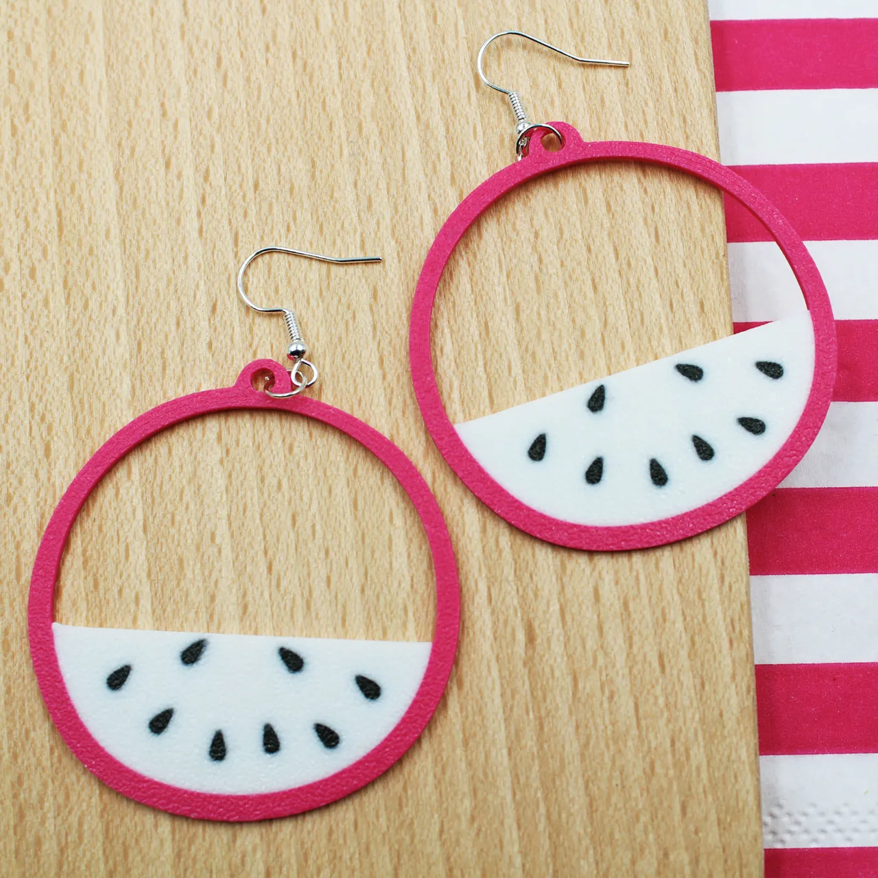 Dragon Fruit Earrings 3D File Exotic Jewelry view 3