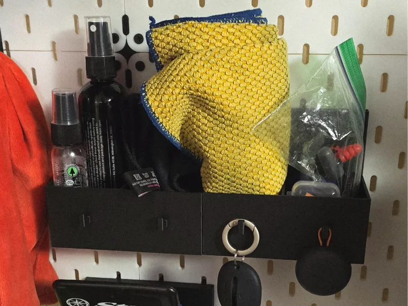 Skadis Accessory Bins with Keychain Hooks