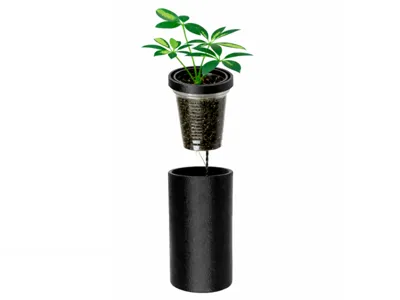 Self-watering planter for a 100 ml cup