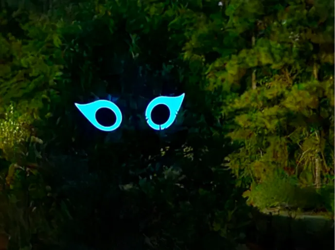 Accesorio para filamento: Glowing Shrubbery Eyes for Halloween. Referencia del modelo original.