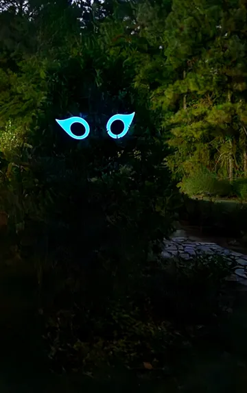 Accesorio para filamento: Glowing Shrubbery Eyes for Halloween — vista de referencia 3