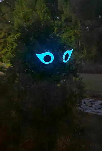 Accesorio para filamento: Glowing Shrubbery Eyes for Halloween — vista de referencia 4