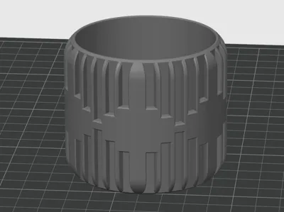 Ribbed Vase 4 from 4-piece series, freely scalable